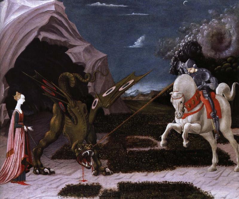 UCCELLO, Paolo sankt goran och draken Spain oil painting art